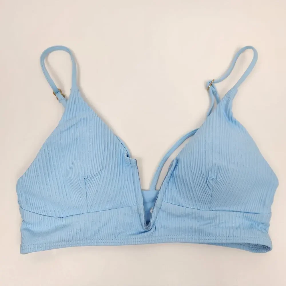 L*Space Siren Bikini Top in Sky Blue Size Small NWT